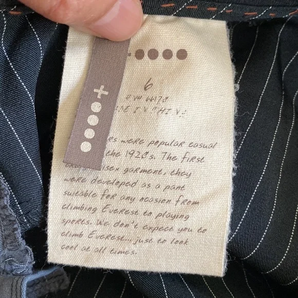 Anthropologie Plus Four stripe grey pants - Picture 8 of 11